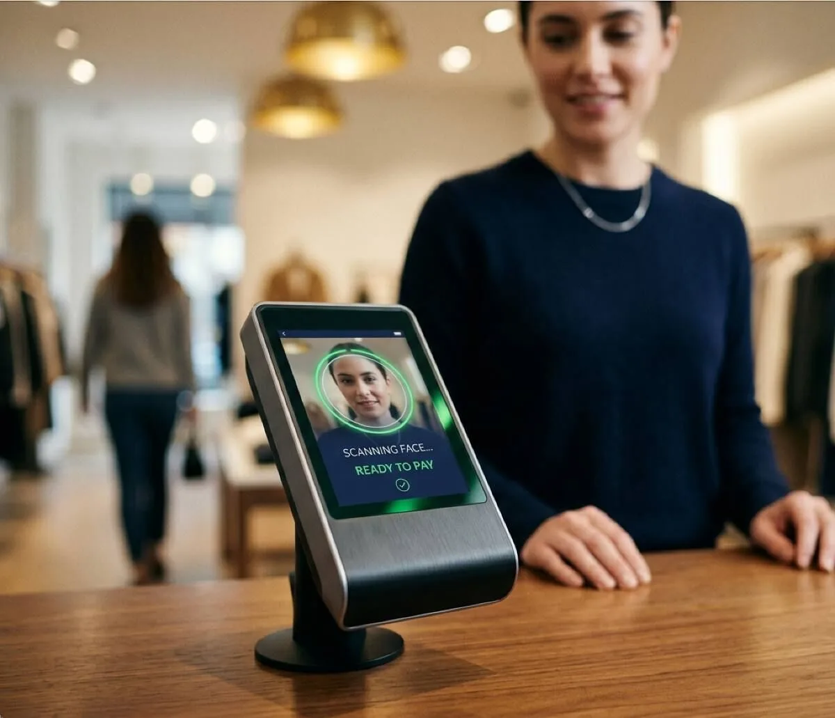 Biometric terminal at checkout